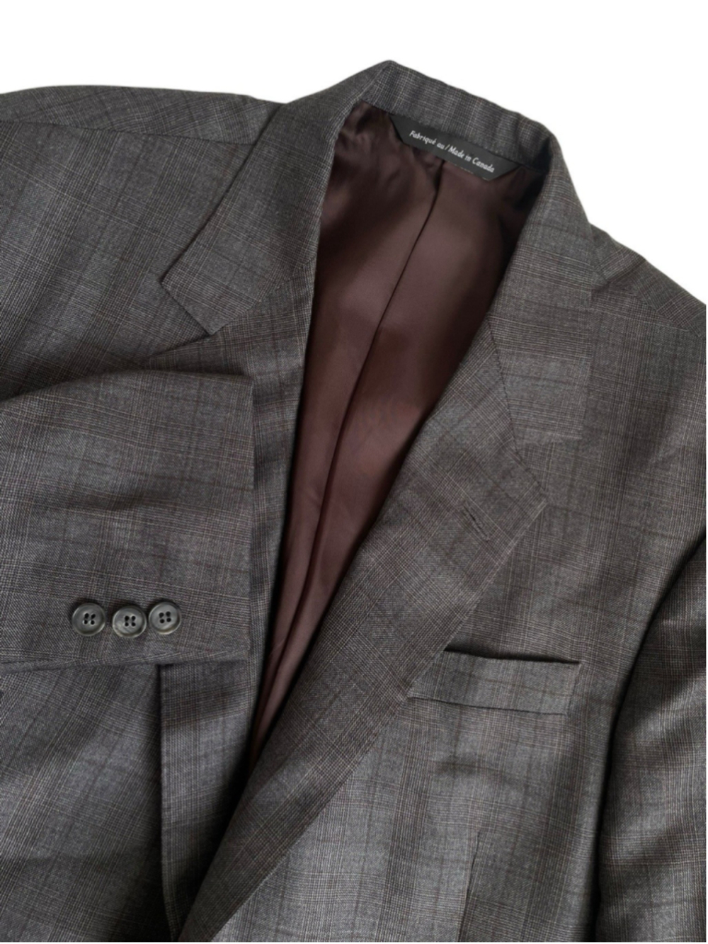 Coppley Loro Piana Suit Blazer Sport Coat Mens 42R Gray Plaid Wool